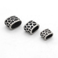 Custom Stainless Steel Spacer Bead Charm For Leather Bracelet